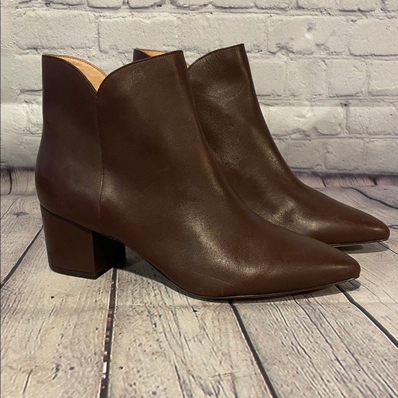 Cole Haan Dark Brown Leather Ankle Boots Sz11 - Picture 1 of 10